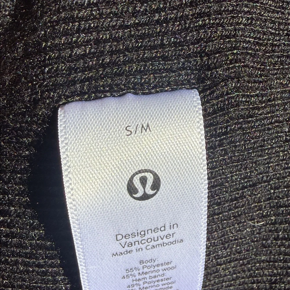 Lululemon Athletica Black Charcoal Knit Beanie - Picture 3 of 3